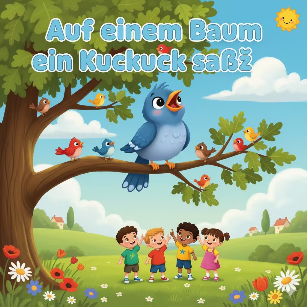 Auf einem Baum ein Kuckuck saß
