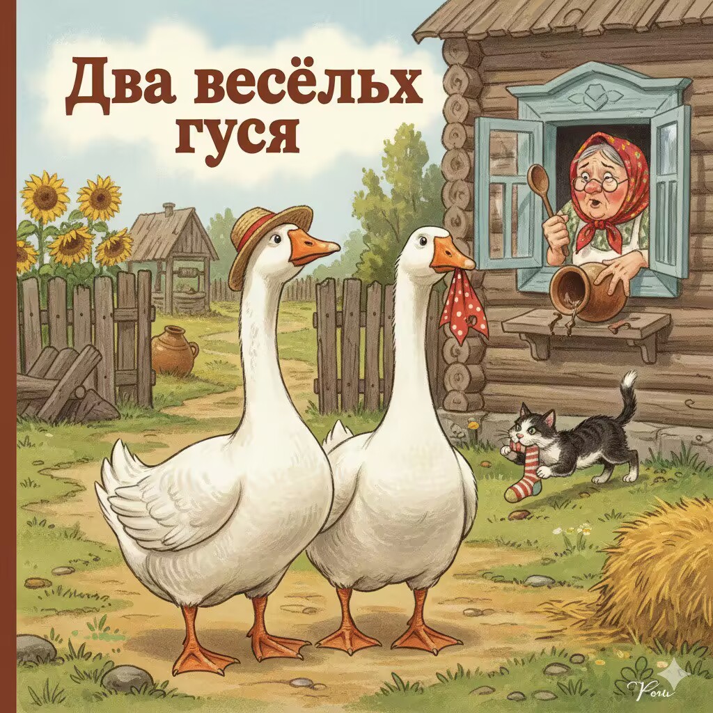 Два веселых гуся