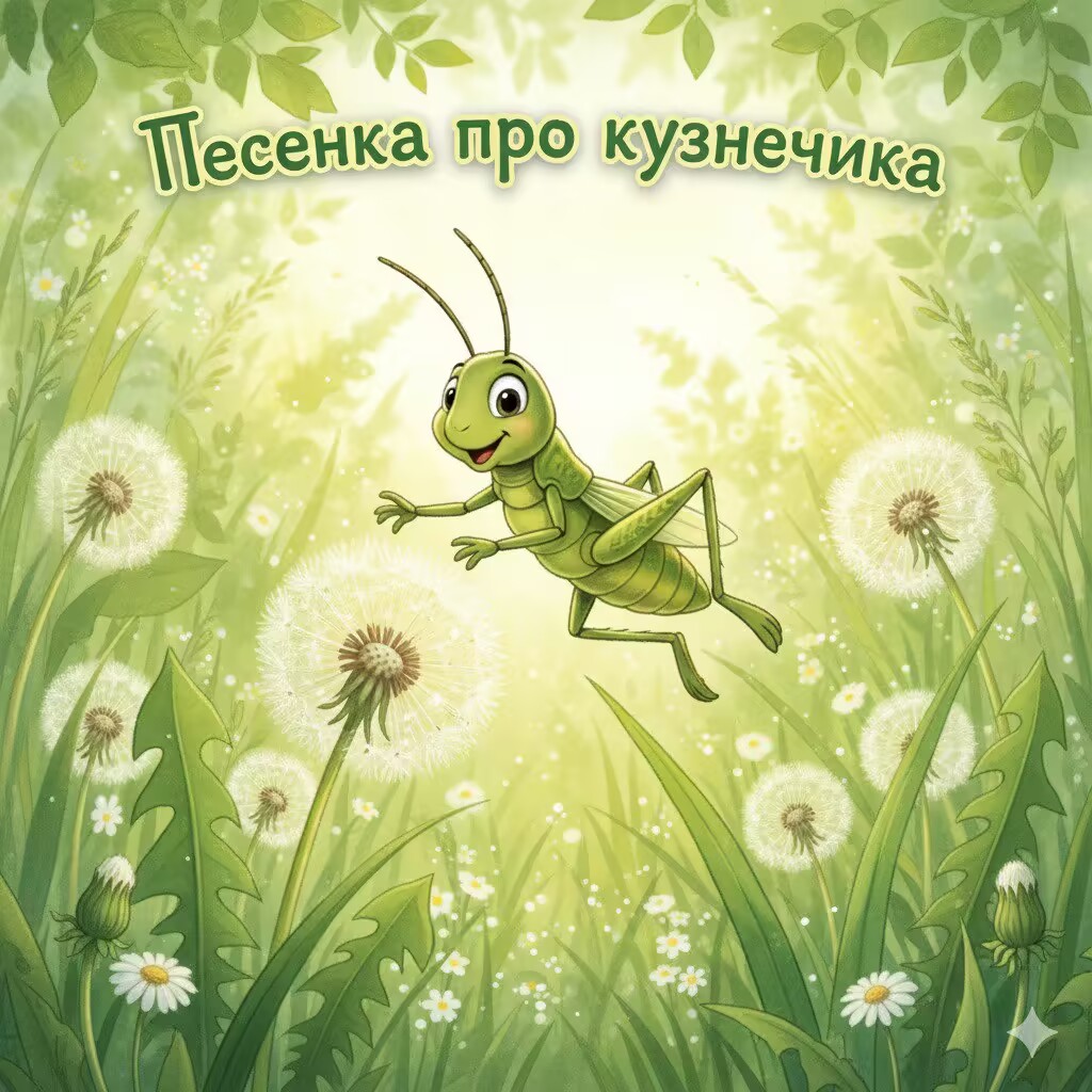В траве сидел кузнечик